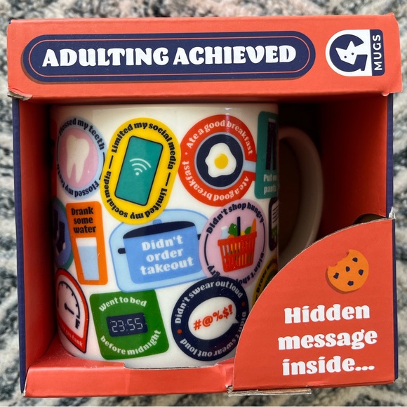 Uncommon Goods Other - NWT UNCOMMON GOODS Adulting Archieved Mug - Hidden Message Inside